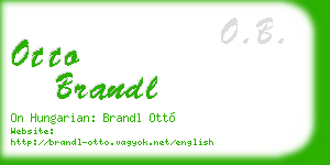 otto brandl business card